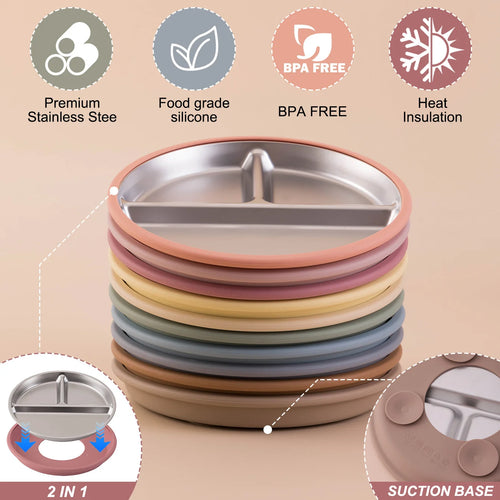 ColorKids —  Stainless Steel Plate BPA-Free (Non-Toxic)
